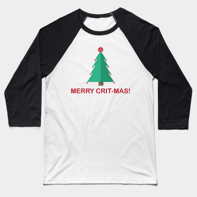 Merry Crit-Mas! Baseball T-Shirt by critforbrains